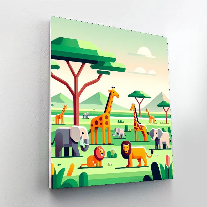 Savanna Safari Expedition Numbered Painting Kits