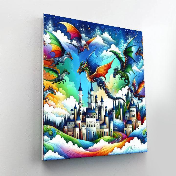 Fantasy World Of Dragons DIY Paint By Numbers
