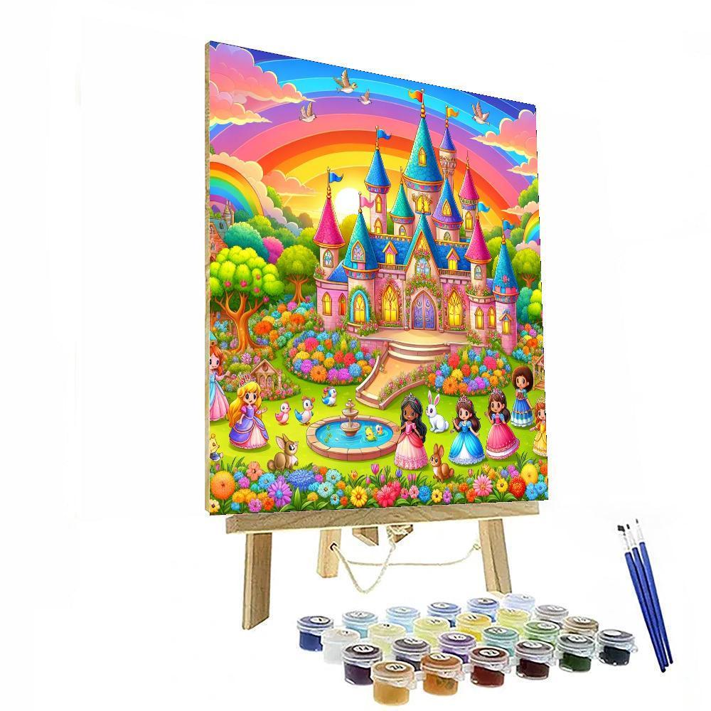 Enchanting Princess Castle Number Painting
