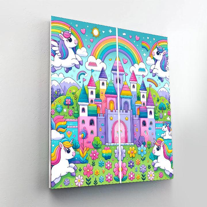 Rainbow Unicorn Kingdom Painting By Numbers Kit