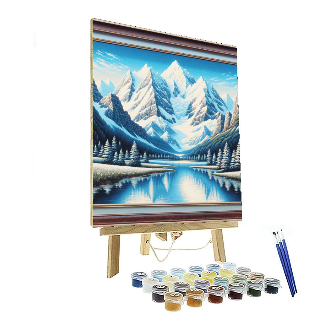 Majestic Alpine Retreat Number Painting