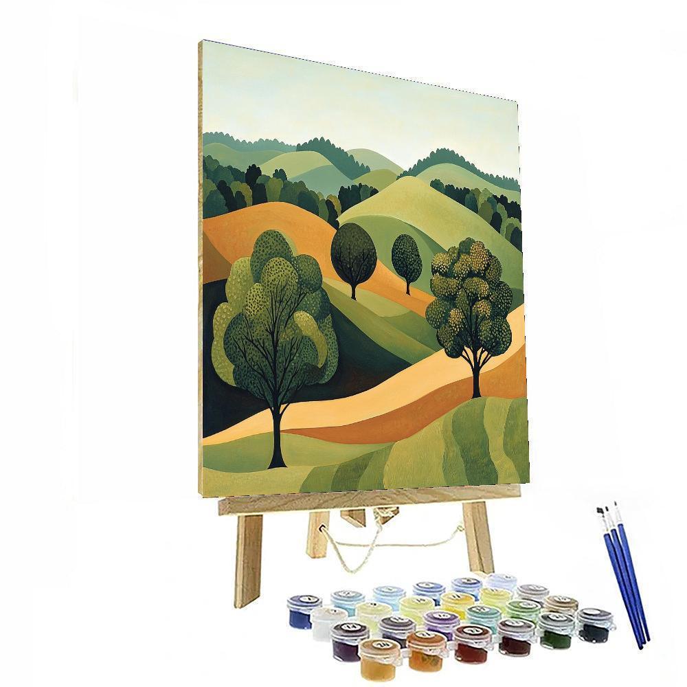 Nandalal Bose Inspired Echoes Of The Verdant Village  DIY Paint By Numbers