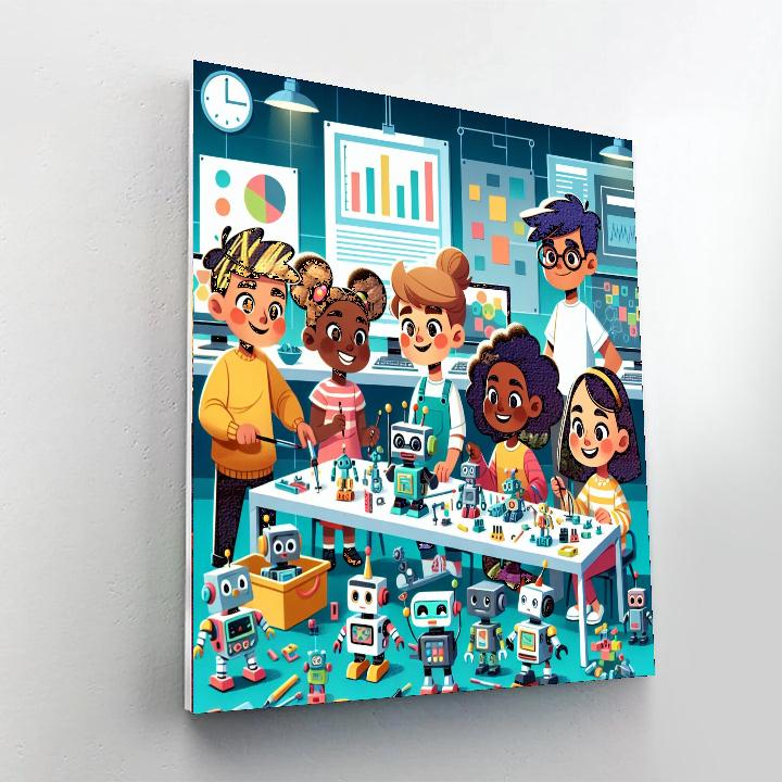 Robotics Lab Discovery Paint By Numbers