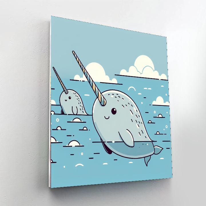 Noble Narwhals Paint By Numbers Art