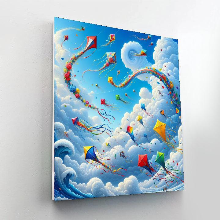 Colorful Kite Adventure Numbered Painting Kits