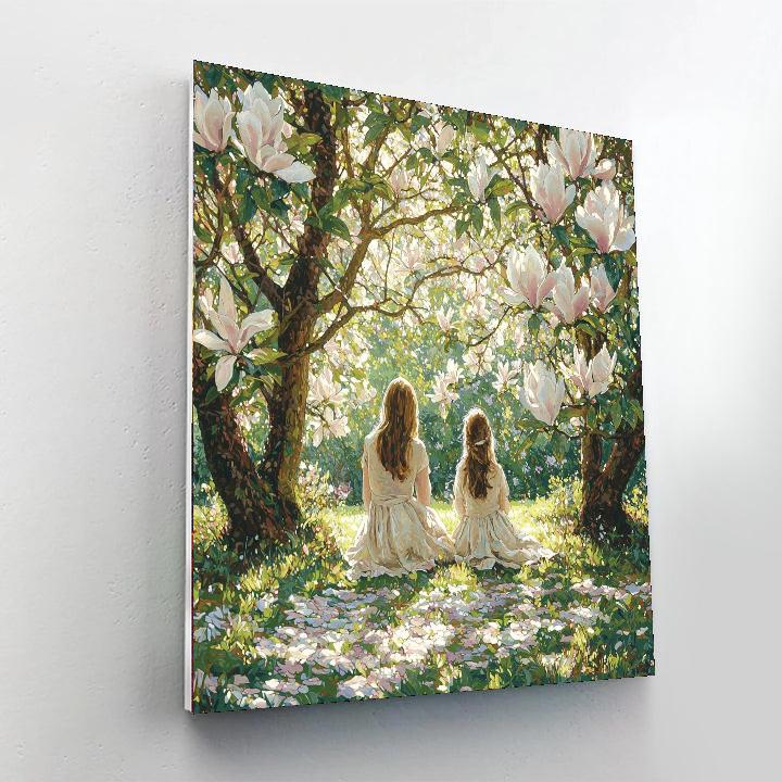 Beneath The Magnolia Trees Paint By Number