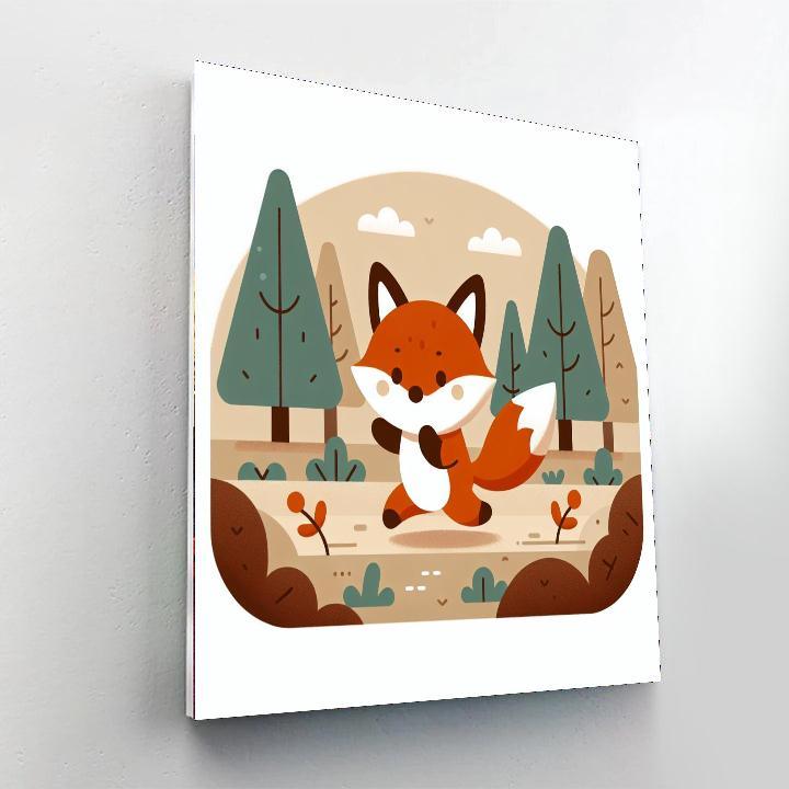 Friendly Fox Trot Numbered Painting Kits