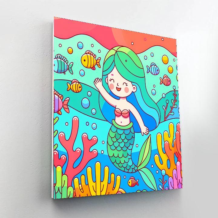 Mermaid's Coral Kingdom Painting Number Kit