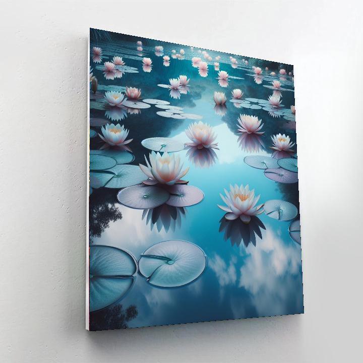 Dreamy Water Lily Pond DIY Paint By Numbers