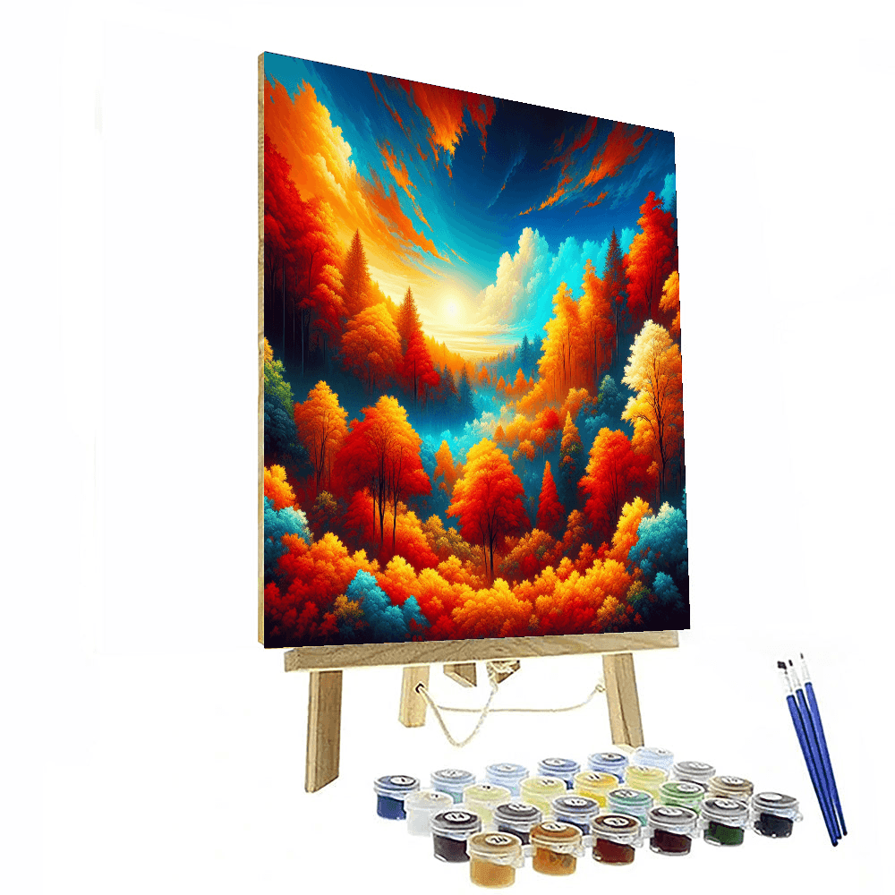 Breathtaking Autumn Landscape Paint By Color
