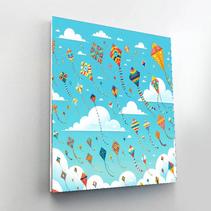 Soaring With Kites Paint By Numbers
