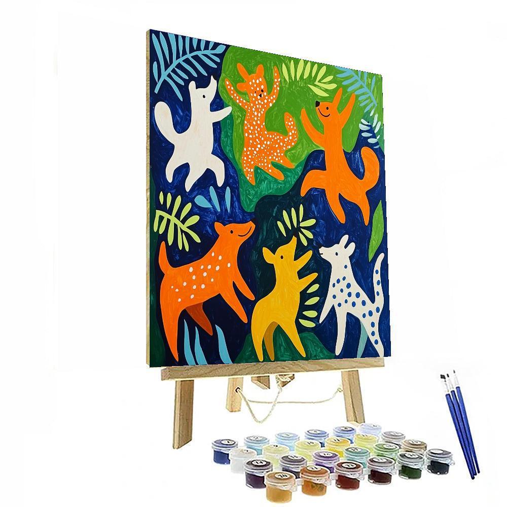 Henri Matisse Inspired Playful Companions  Paint By Numbers