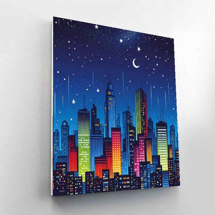 Cityscape Night Lights Painting Number Kit