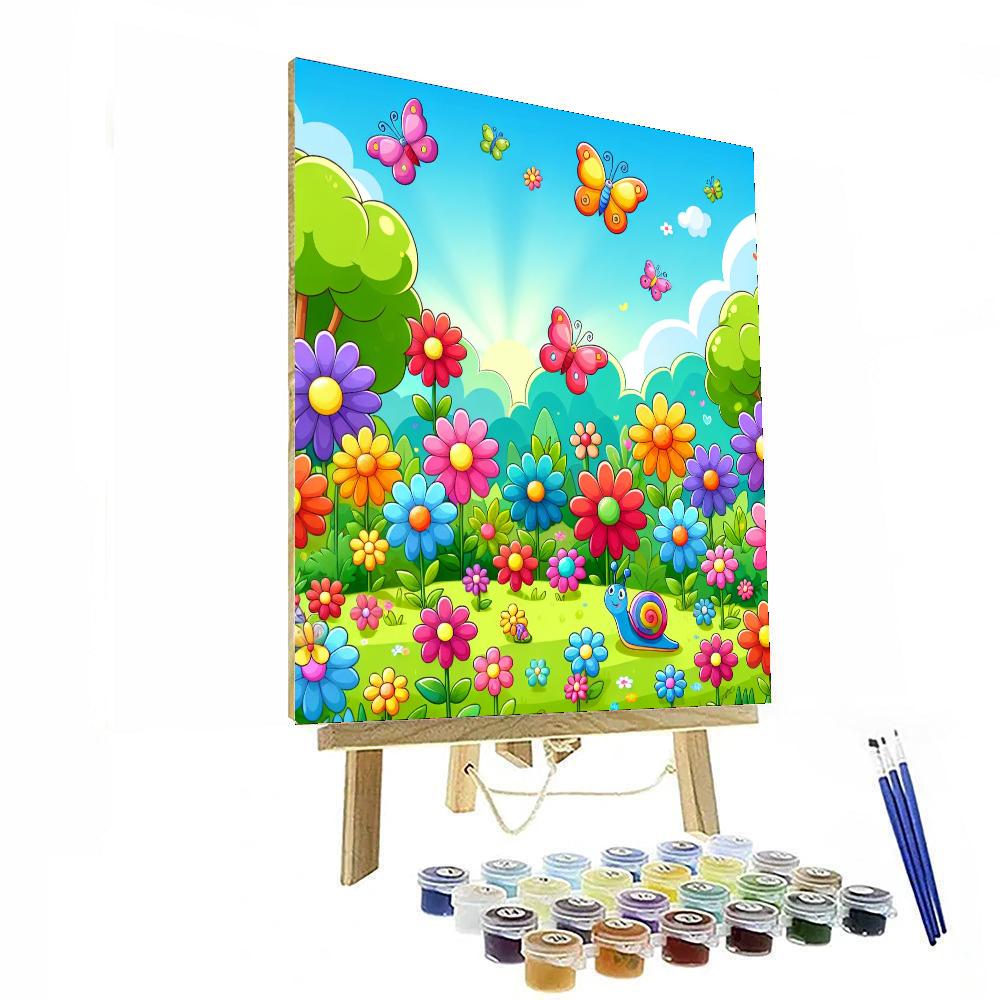 The Rainbow Garden Painting Number Kit