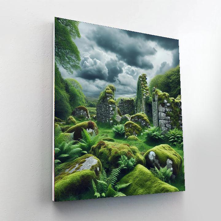 Celtic Ruins Mystery Painting Number Kit