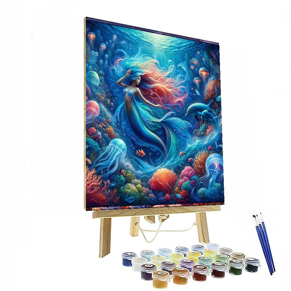 Little Mermaid's Ocean Fantasy Paint By Numbers Art
