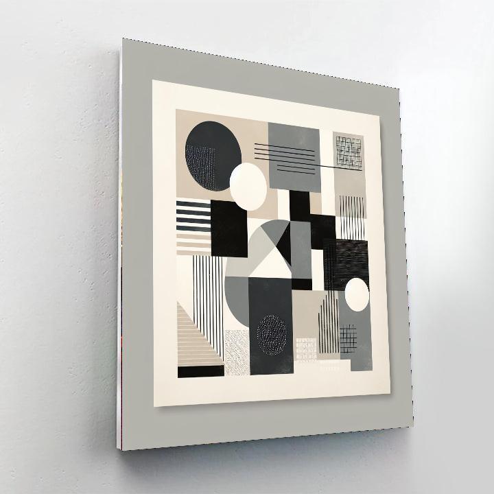 Chic Modern Collage Number Painting