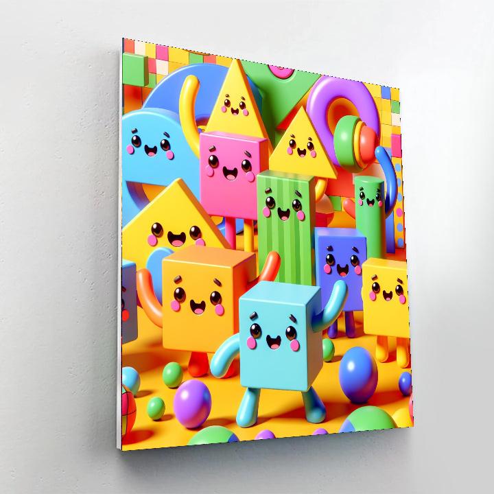 Fun With Shapes And Colors Numbered Painting Kits