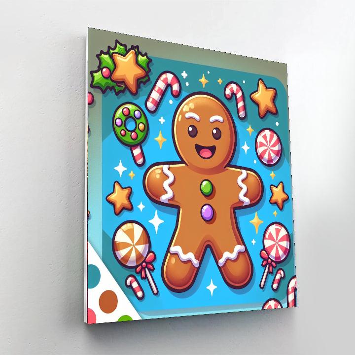 Joyful Holiday Gingerbread Numbered Painting Kits