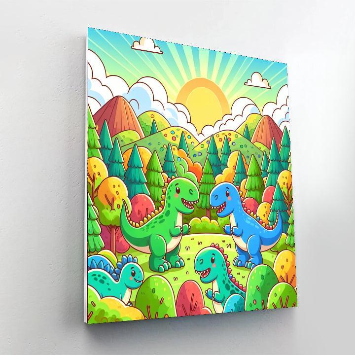 Fantasy Dinosaur World Paint By Numbers