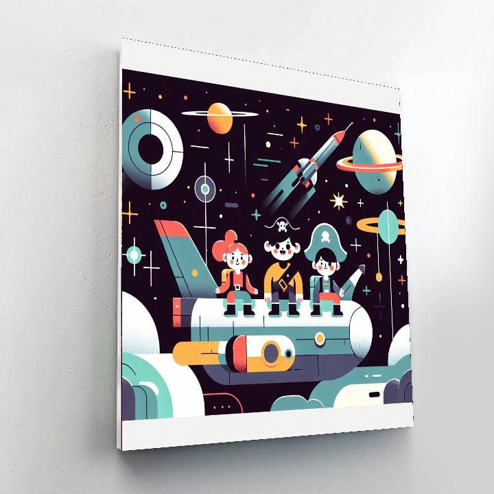 Space Pirate Adventures Paint By Color
