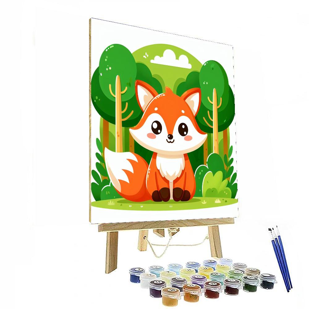 Furry Fox Paint By Numbers Art
