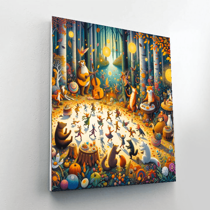 Joyful Woodland Gathering DIY Paint By Numbers