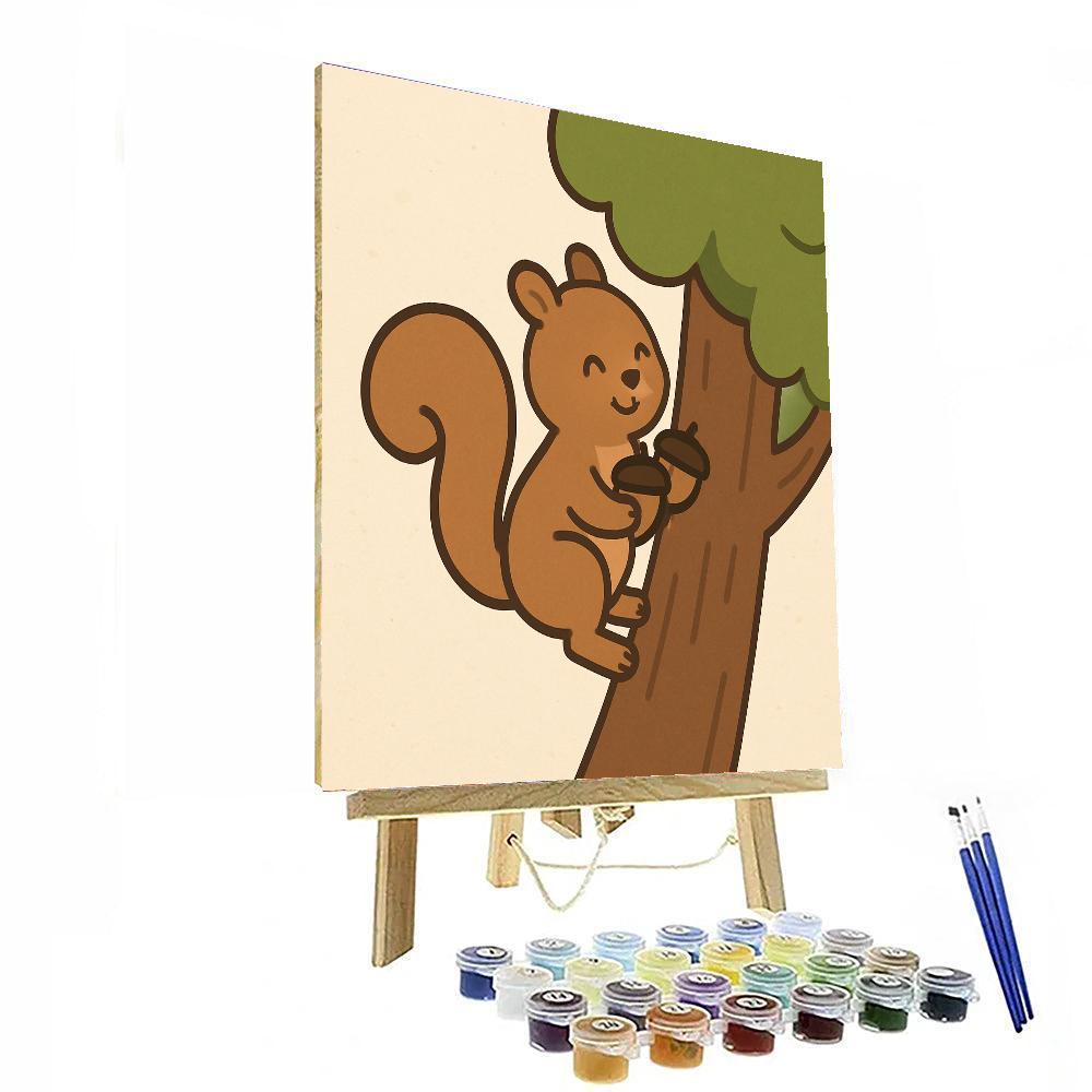 Clever Squirrel’s Nutty Quest DIY Paint By Numbers