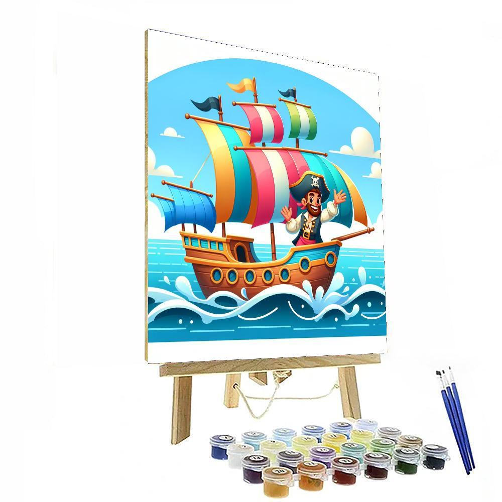Jolly Pirate Ship Painting By Numbers Kit