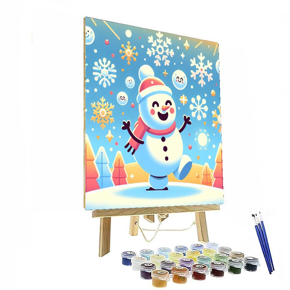 Dancing Snowman Paint By Numbers Kits
