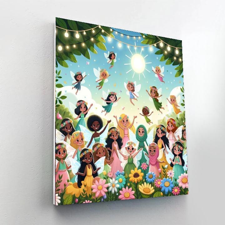 Enchanting Fairies And Flowers Paint By Numbers Art