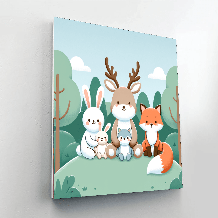 Animal Friends Gathering Paint By Numbers Kits