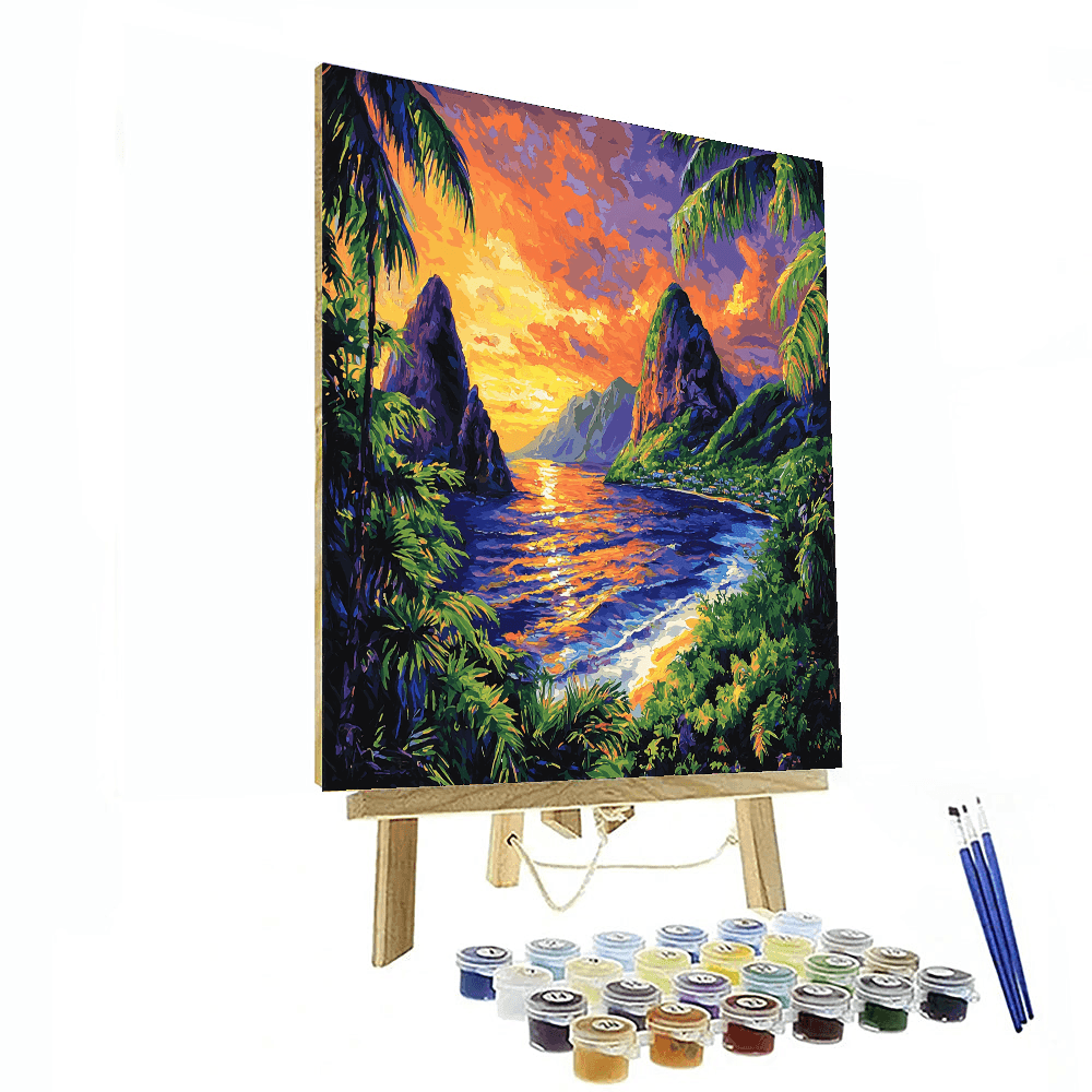 St. Lucia Pitons Paint By Numbers Kits