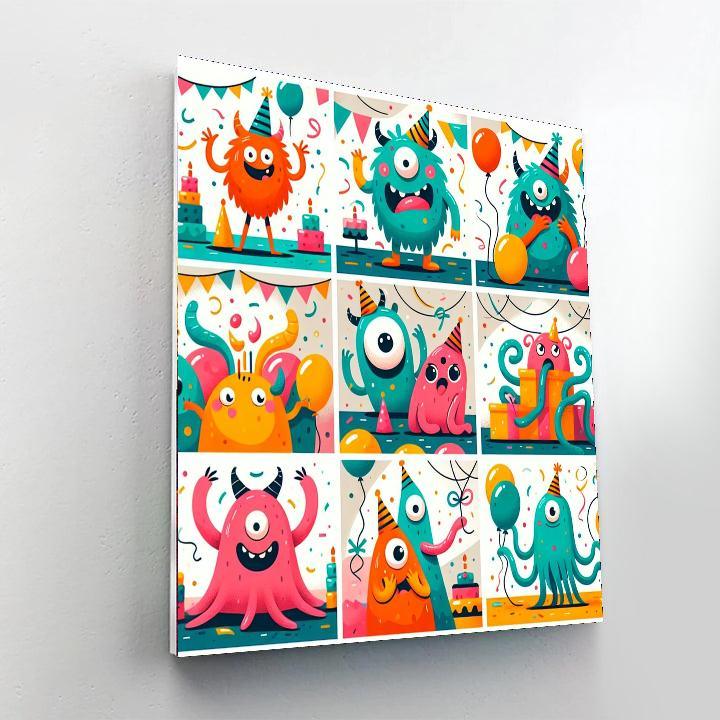 Monster Party DIY Paint By Numbers