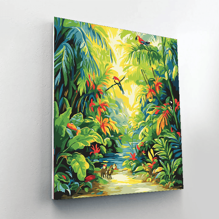 Rousseau Inspired Jungle Rhythm  Paint By Number