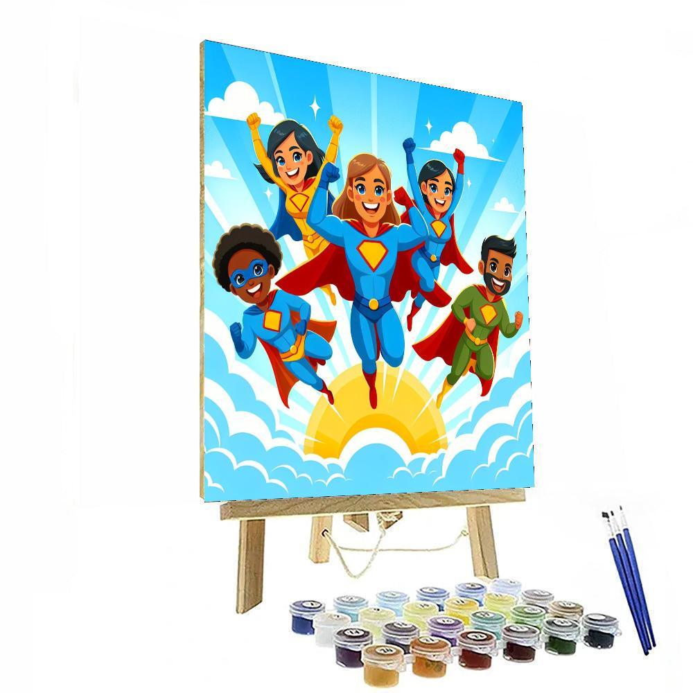 Sunny Superheroes Numbered Painting Kits