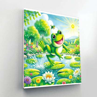 Frogs In The Pond Paint By Numbers