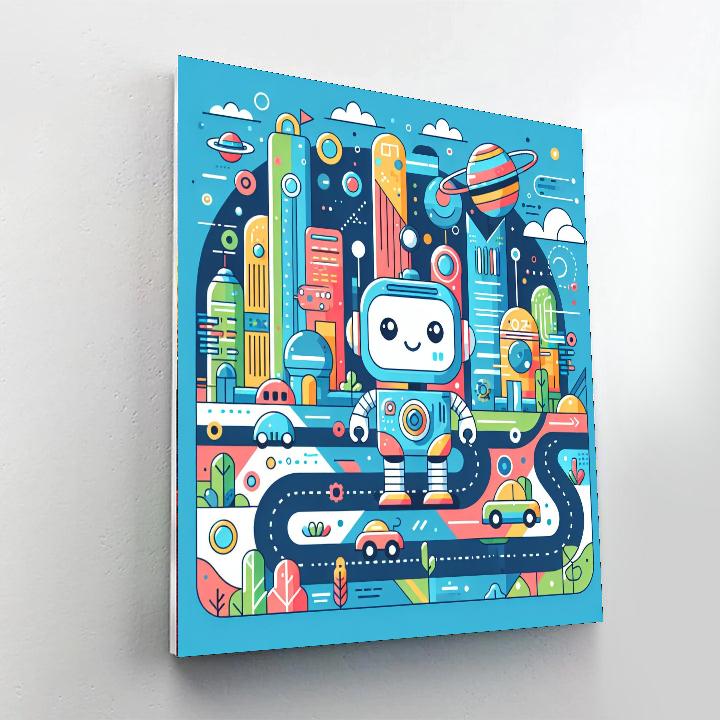 Robot's Discovery Mission Painting By Numbers Kit