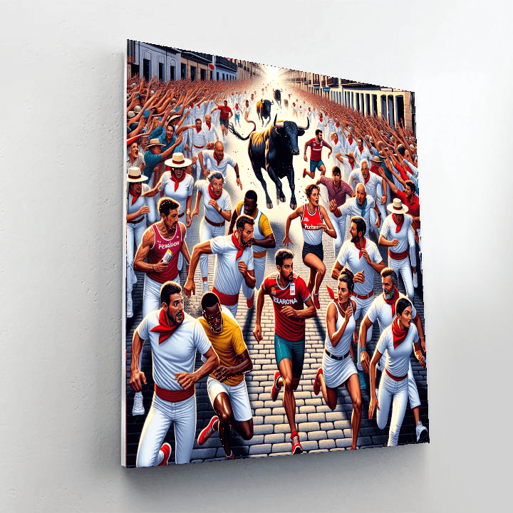 The San Fermin Festival - Spain Paint By Color