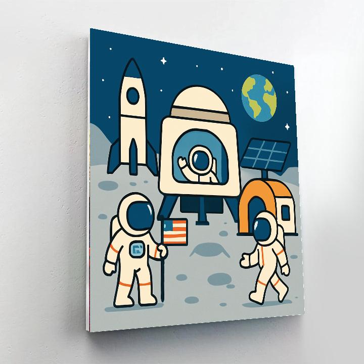 Lunar Base Exploration DIY Paint By Numbers
