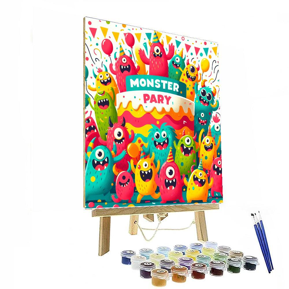 Artistic Monster Party Number Painting