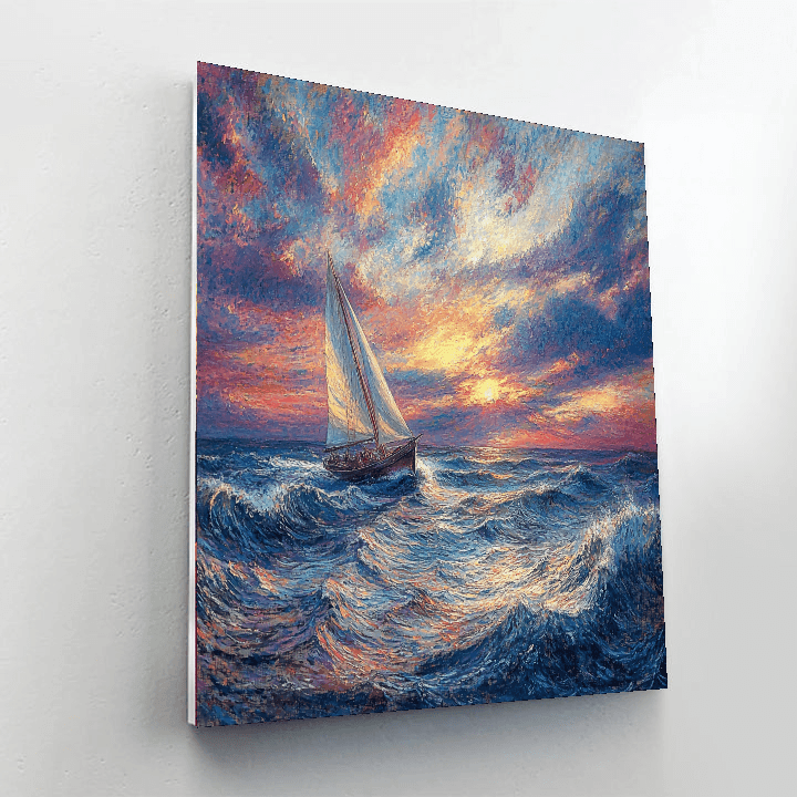 J.M.W. Turner Inspired Vintage Voyage  DIY Paint By Numbers