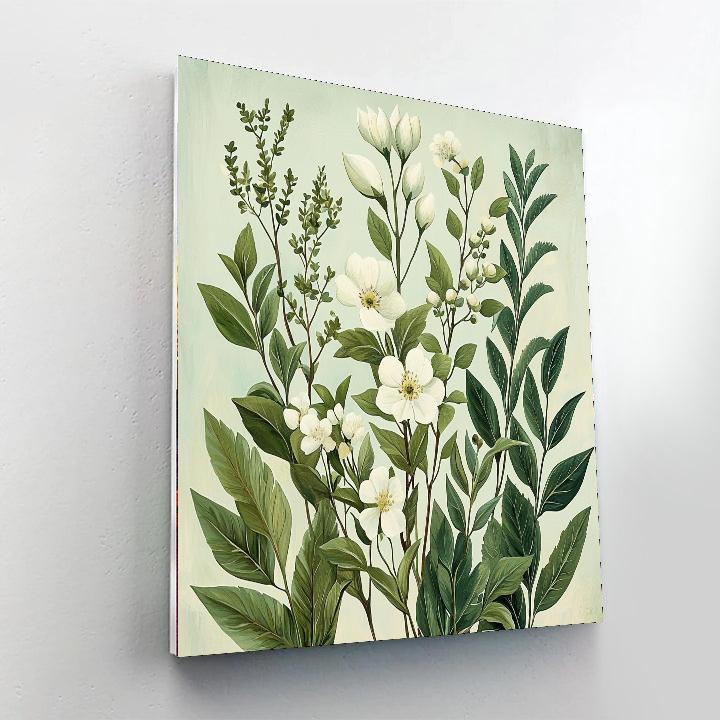 Leonardo Da Vinci Inspired Botanical Embrace  Painting Number Kit