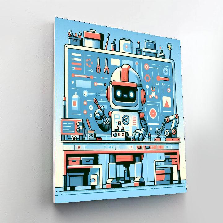 Robot Engineer's Quest Paint By Number