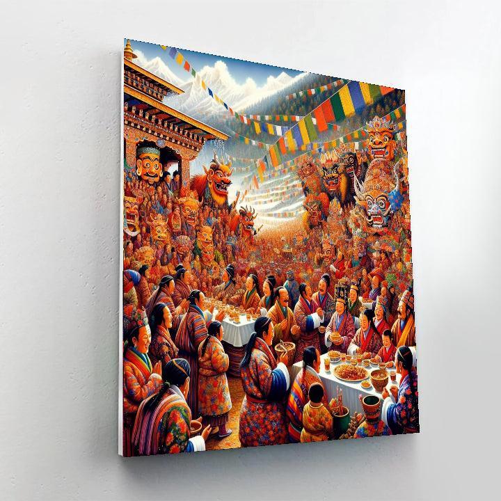 Losar New Year Festival - Bhutan Paint By Numbers Art