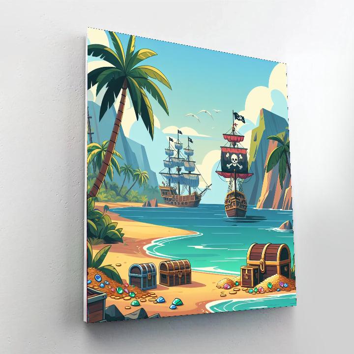 Charming Pirate Cove Number Painting