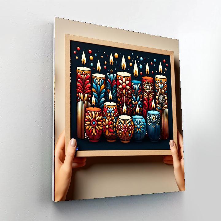 Festival Of Lights Candles Paint By Number