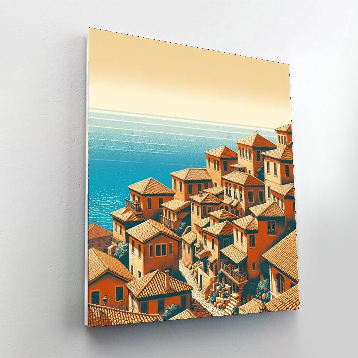 Sunny Mediterranean Escape Numbered Painting Kits