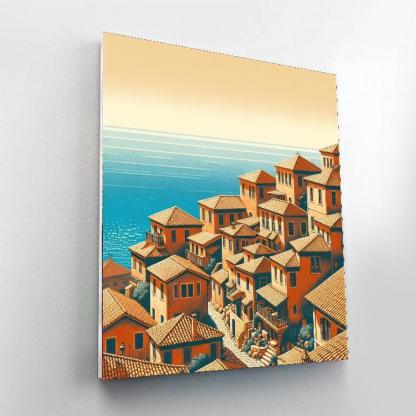 Sunny Mediterranean Escape Numbered Painting Kits