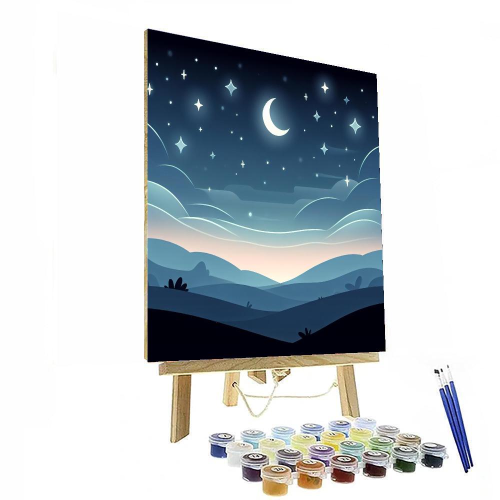Night Sky Serenade Painting Number Kit